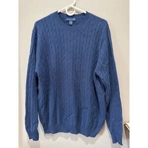 Brookmore Blue Cableknit Cashmere Sweater Size XL
New